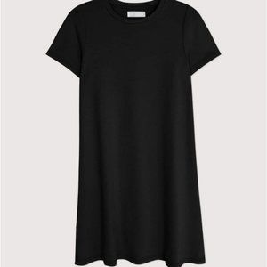 OAK + FORT Black Cotton T-Shirt Casual Shift Short Sleeve Dress Size Extra Large